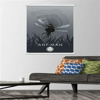 Marvel Kahraman Siluet-Ahşap Manyetik Çerçeveli Karınca Adam Duvar Posteri, 22.375 34