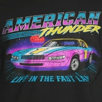 Mizah erkek ve Büyük erkek Sokak Yarışı ve Amerikan Thunder Grafik T-Shirt, 2-Pack