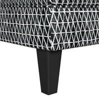 Homesvale Carly Kolsuz Sandalye, Siyah Geometrik Baskı
