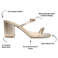 Journee Koleksiyonu Bayan Jessa Tru Konfor Köpük Açık Kare Ayak Blok Topuk Sandalet