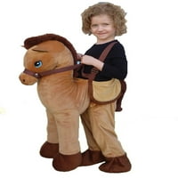 Cadılar Bayramı erkek kahverengi at binici yürümeye başlayan kostüm