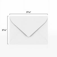 LUXPaper Mini Hediye Kartı Zarfları, 11 16, Beyaz, 1000 Paket