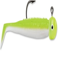 Çizme Kuyruk Jig Balıkçılık Cazibesi 1 16oz Chartreuse İnci