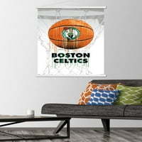 Boston Celtics - Ahşap Manyetik Çerçeveli Damla Top Duvar Posteri, 22.375 34