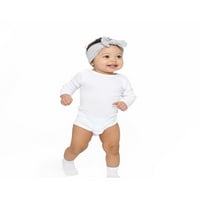 Gerber Erkek Bebek, Kız Bebek ve Unise Uzun Kollu Beyaz Tulum Bodysuits, 3'lü Paket, Beden Preemie-24M