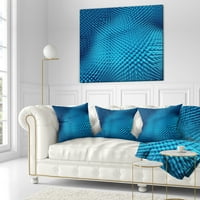Designart Dalgalı Mavi Dikenli Tasarım - Soyut Kırlent - 18x18