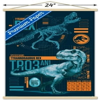Jurassic World: Fallen Kingdom - Ahşap Manyetik Çerçeveli T-Re Duvar Posteri, 22.375 34