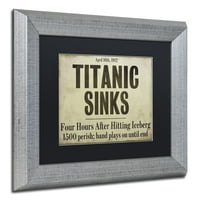 Marka Güzel Sanatlar Titanic Tuval Sanat Renk Fırın Siyah Mat, Gümüş Çerçeve