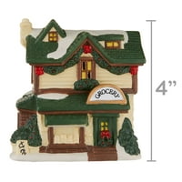 Noel Köyü Porselen Mini Ev Bakkalı, 3.93