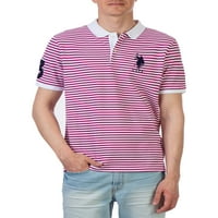 S. Polo Assn. Erkek İplik Boyası Çizgili Pike Polo