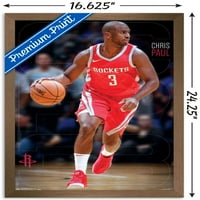 Trendler Uluslararası NBA Houston Rockets - Chris Paul Duvar Posteri 16.5 24.25 .75 Bronz Çerçeveli Versiyon