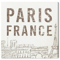 Pist Avenue Şehirler ve Skylines Duvar sanatı Tuval Baskılar 'Paris Fransa' Avrupa Şehirleri-Kahverengi, Beyaz