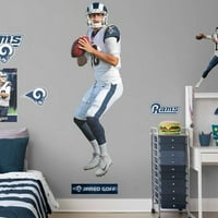 Fathead Jared Goff Los Angeles Rams Yaşam Boyutu Çıkarılabilir Duvar Çıkartması