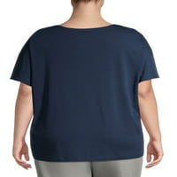 Terra & Sky Kadın Büyük Beden Rahat Fit Tişört, Paket