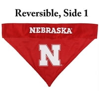 Evcil İlk Collegiate Nebraska Cornhuskers Geri Dönüşümlü Bandana-Ev ve Uzakta Örgü ve Premium Nakış KÖPEKLER ve KEDİLER