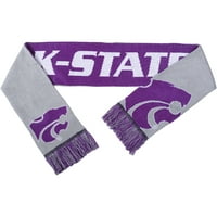 NCAA Kansas Eyaleti Wildcats Tersinir Bölünmüş Logo Eşarp