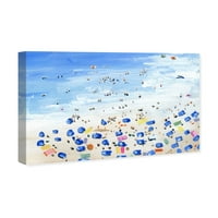 Wynwood Stüdyo Denizcilik ve Kıyı Duvar Sanatı Tuval Baskılar 'Beach View' Kıyı-Mavi, Sarı