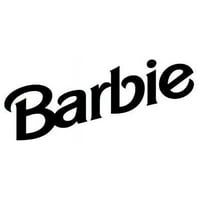 Barbie tarafından Barbie 90s Logo Çıkarılabilir Vinil Duvar Kağıdı - Beyaz
