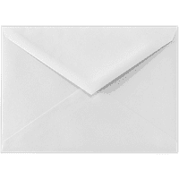 LUXPaper Sivri Uçlu Kapaklı Zarflar, 18, lb. Parlak Beyaz, Paket