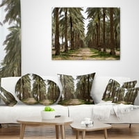 Designart Hurma Plantasyon Fotoğrafçılığı - Modern Orman Kırlent - 12x20