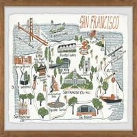 Marmont Hill Resimli San Francisco Haritası II Çerçeveli Duvar Sanatı