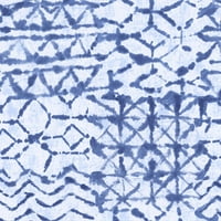 McKenzie Mavi Geometrik Desen 4 Parçalı Yüce Koleksiyon Sayfası Seti