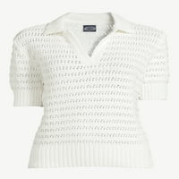 Kepçe Kadın Ajur Tığ İşi Polo Gömlek