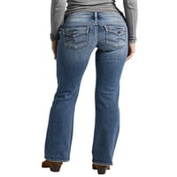 Gümüş Jeans A.Ş. Kadın Britt Low Rise Slim Bootcut Kot Pantolon, Bel Ölçüleri 24-36