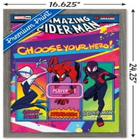 Marvel Çizgi Romanları - Örümcek Adam: Harikanın Ötesinde - Kahramanınızı Seçin Duvar Posteri, 14.725 22.375 Çerçeveli