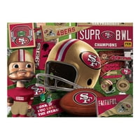 YouTheFan San Francisco 49ers Retro Serisi Bulmaca 15 x20