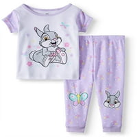 Bambi Bebek Kız Tavşan Karakter Pamuk Snug Fit Pijama, set