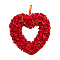 Sevgililer Günü'nü Kutlamanın Yolu Ağaç Yongası Kalp Çelengi 16.5 16.5