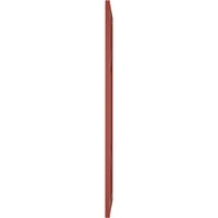 Ekena Millwork 12 W 37 H Gerçek Fit PVC Çalkalayıcı Sabit Montajlı Panjurlar, Biber Kırmızısı