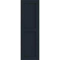 Ekena Millwork 15 W 79 H Gerçek Uyum PVC İki eşit Düz Panel Panjur, Yıldızsız Gece Mavisi