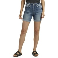 Gümüş Jeans A.Ş. Kadın Emin Şey Yüksek Rise Uzun Kısa, Bel Boyutları 24-34