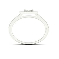 1 5ct TDW Pırlanta 10K Beyaz Altın Küme Halo Nişan Yüzüğü