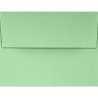 Lüks Kağıt A Davetiye Zarfları, 3 4, lb. Pastel Yeşil, Paket