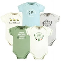 Doğanın Dokunduğu Bebek Organik Pamuklu Bodysuits, Gezegen Tabanlı, 6 Aylık