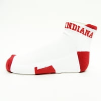 Indiana Hoosiers Footie, Kırmızı Topuk Burunlu Çorap - Donegal Körfezi - Unise - Tek Beden - Dekolte