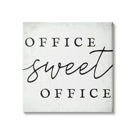 Stupell Industries Ofisi Tatlı Ofis İfadesi Minimal Siyah Beyaz Tipografi, 24,Daphne Polselli'nin Tasarımı