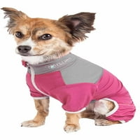Pet Life ® Aktif 'Embarker' 4 Yönlü Streç Fitness Yoga Tam Vücut Köpek Eşofman Takımı