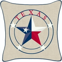 Dayanakları 18 18 Bej Texas Yıldız Kare Açık atmak Yastık Welt ile