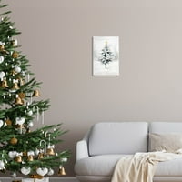 Karlı Noel ağacı manzara tatil grafik sanat çerçevesiz sanat baskı duvar sanatı