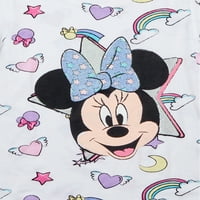 Disney Minnie Mouse Kız Çocuk Kısa Kollu Tişörtler, 2'li Paket, 4-16 Beden