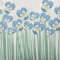 Simply Daisy Field of Hercai Menekşe Dış Mekan Yastığı, Mavi Yeşil Beyaz