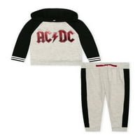 DC Bebek ve Yürümeye başlayan çocuk Polar Hoodie ve Jogger Pantolon Kıyafet Seti, 2 Parça, Boyutları 12M-5T