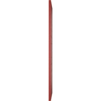 Ekena Millwork 18 W 78 H Gerçek Fit PVC Yatay Çıta Modern Stil Sabit Montajlı Panjurlar, Yangın Kırmızısı