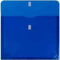 Plastik Kanca ve Halka Zarflar, 9.8x13x1, 12 Paket, Mavi, Genişletme