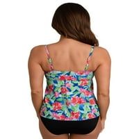 Shore Fit kadın Aquafina Şelale Tankini Mayo Tankini Üst