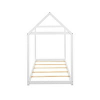 Irene Inevent karyola iskeleti Ev şeklinde Yatak Temel Destek Çıtaları Çam Ahşap yatak odası mobilyası Ev, Beyaz